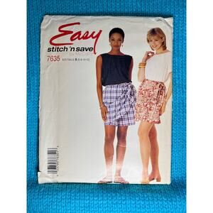 McCalls 7635 Sewing pattern tshirt tank top shorts skort size 6 8 10 12
